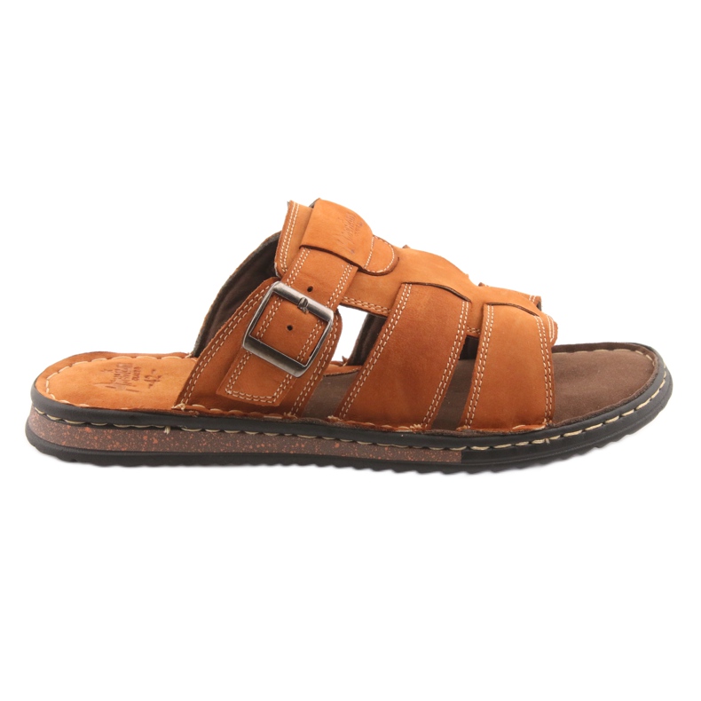 American Club American Men's Flip Flops Lightweight Podka06 Brown brun