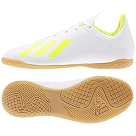 Inomhusskor adidas X 18.4 I Jr BB9411 mångfärgad vit