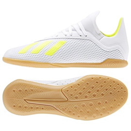 Inomhusskor adidas X 18.3 I Jr BB9397 mångfärgad vit