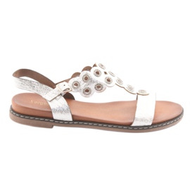 Sergio Leone Sandaler för kvinnor vit grå