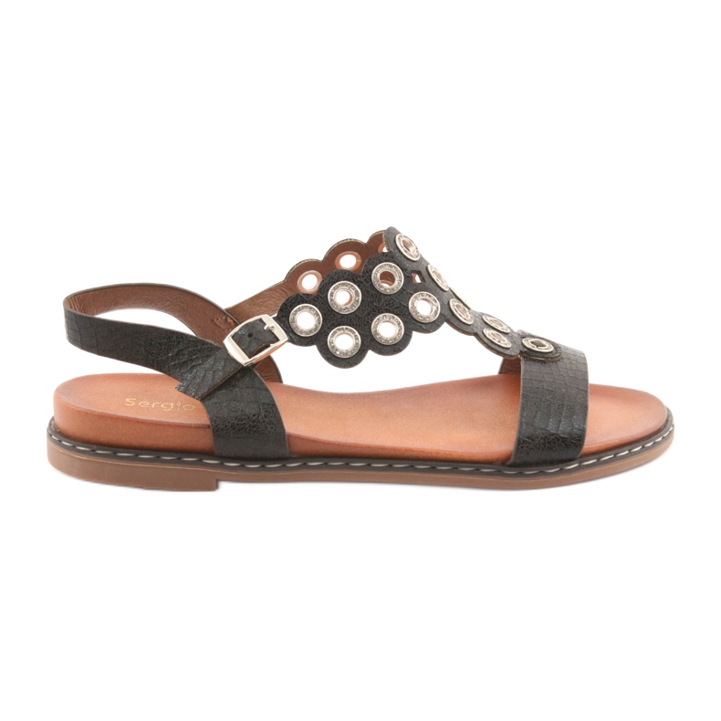 Sandaler för kvinnor med svarta strassar av Sergio Leone