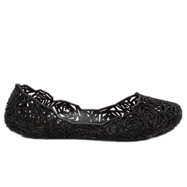 Svarta gummiballeriner QX-02 Svart