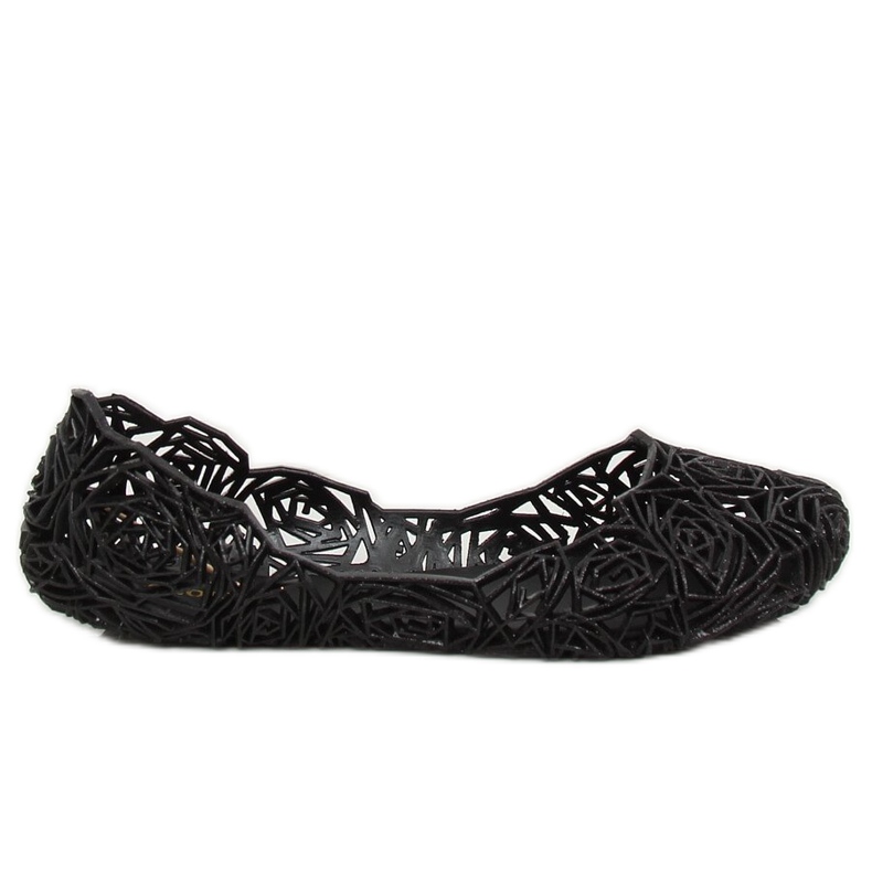 Svarta gummiballeriner QX-02 Svart