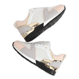 Vita sportskor B-01 VIT / ROSA mångfärgad