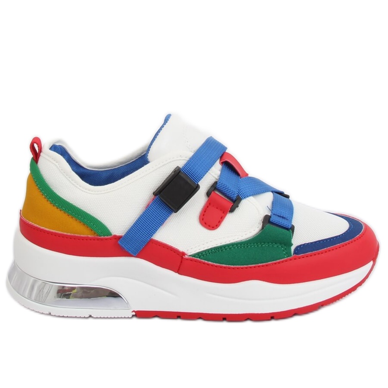 Färgade 8801 blå sportskor vit mångfärgad