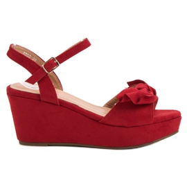 SHELOVET Sandaler på plattformen röd