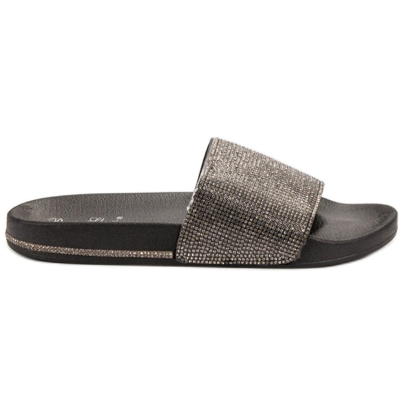 Best Shoes Tofflor Med Cubic Zirconia svart