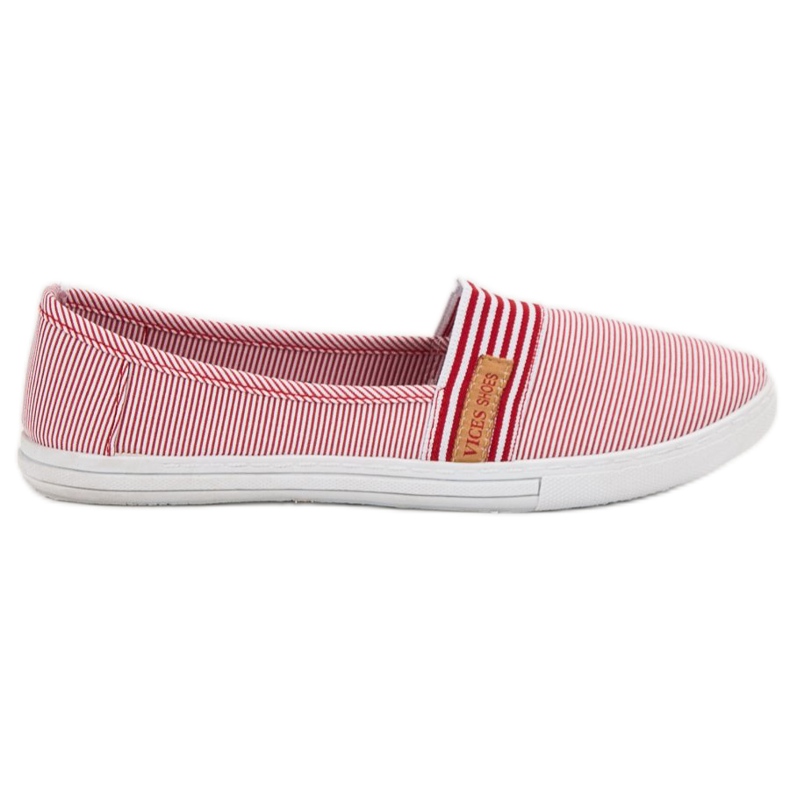 Bekväm VICES Slipony vit röd