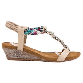 SHELOVET Sandaler med prydnader brun