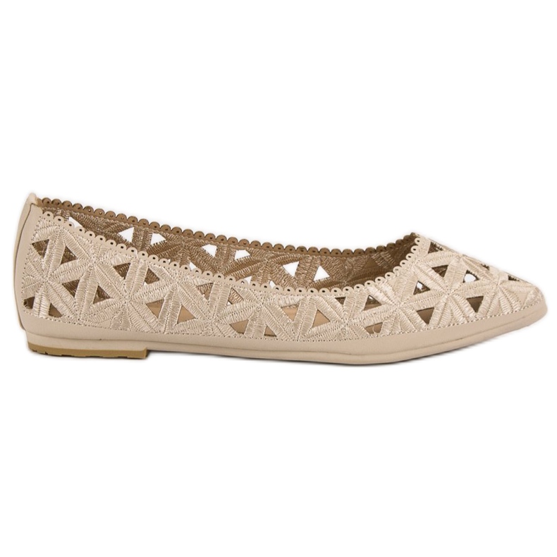 Openwork VICES ballerinor beige