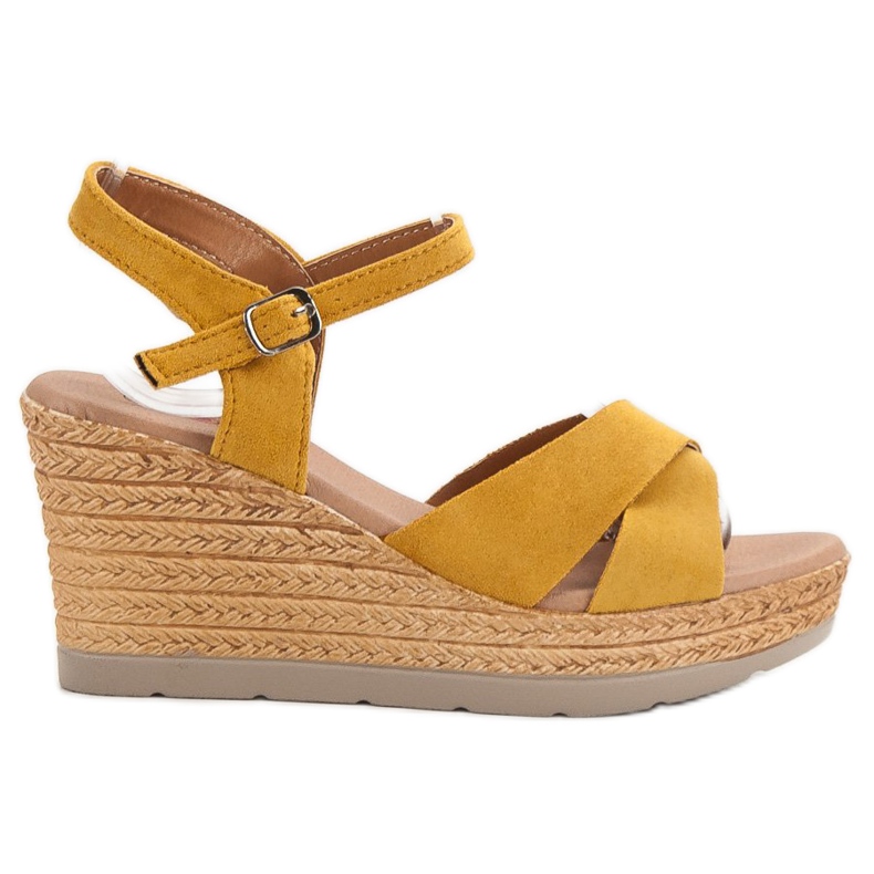 SHELOVET Senap sandaler gul