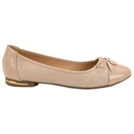 RTX WALK Ballerina med rosett beige