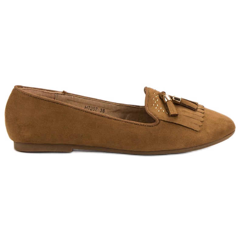 SHELOVET Loafers med fransar brun