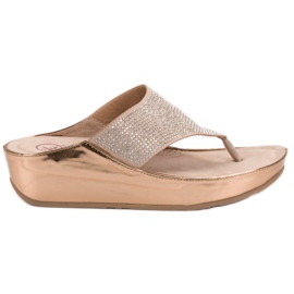 Kylie Sandaler med kil gul mångfärgad