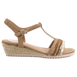 Kylie Espadrilles sandaler brun gul