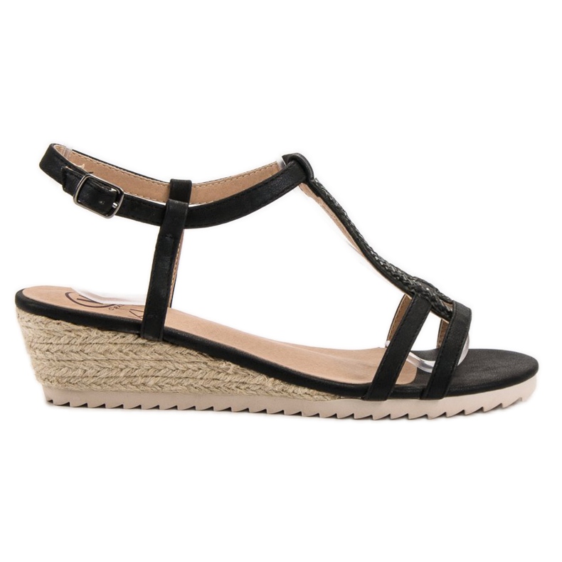 Kylie Bekväma kile sandaler svart