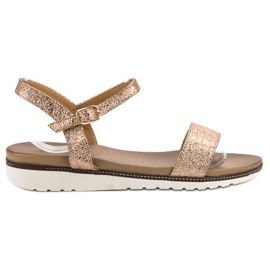 Ch. Creation Glänsande sandaler gul