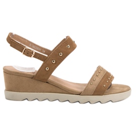 Kylie Sandaler med strass brun