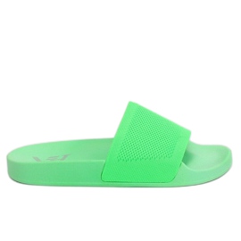 Gröna stickade bältes tofflor PT-110 Grön