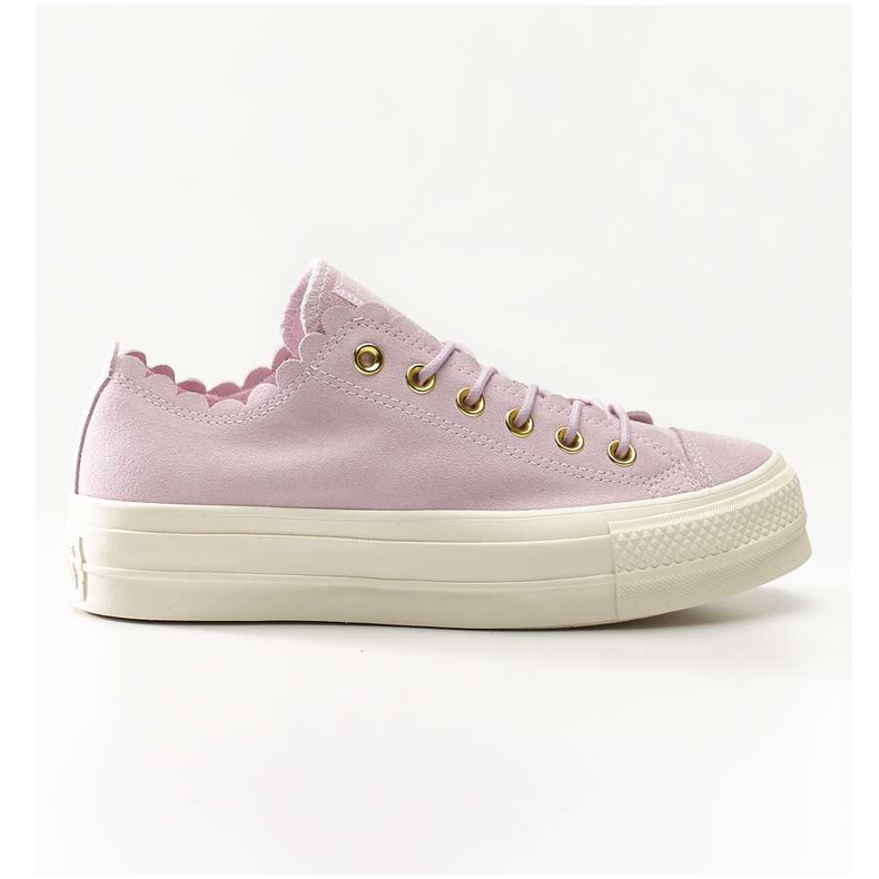 Converse Chuck Taylor All Star Lift Scallop 500 Rosa Skum Gold Egret violett