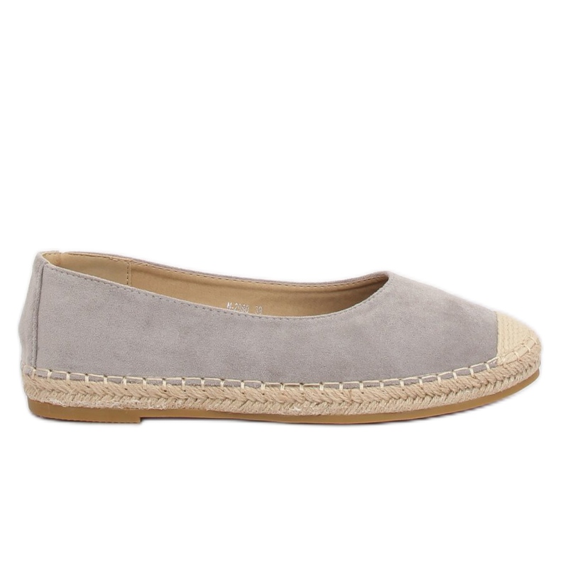 Grå ballerina espadrilles N-2980 Grå