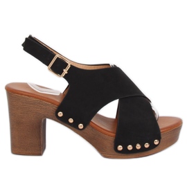 Sandaler ala träskor svart D-131 Svart