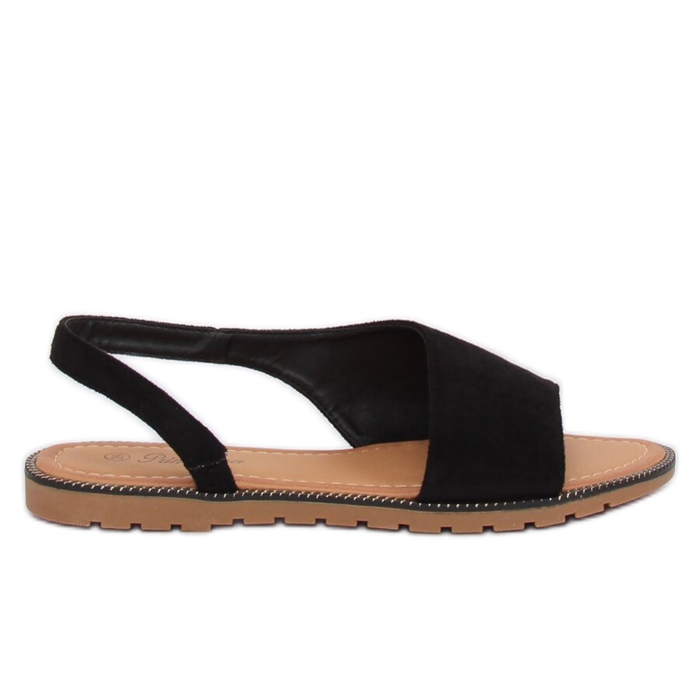 Svarta asymmetriska sandaler för kvinnor 982 Svart