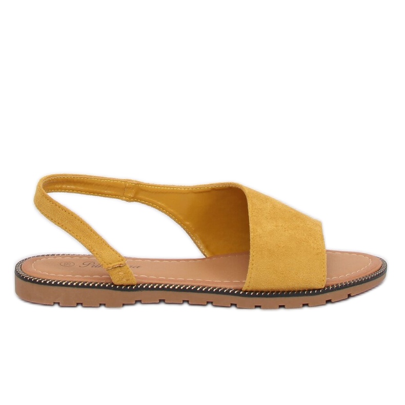 Gula asymmetriska damsandaler 982 Gul