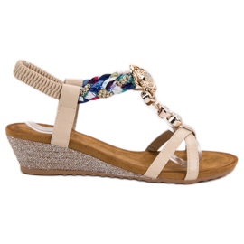 SHELOVET Sandaler med prydnader brun