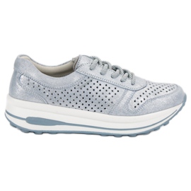 Filippo Läderbrokadskor blå