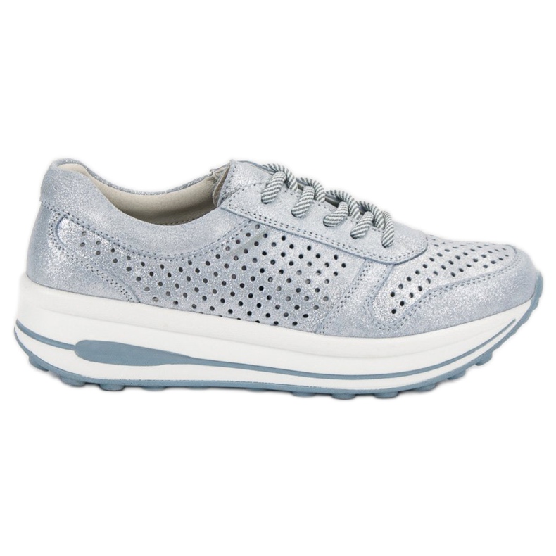 Filippo Läderbrokadskor blå