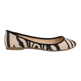 SHELOVET Animal Print Ballerina brun