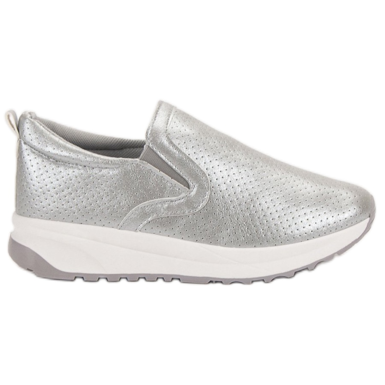 SHELOVET Silver Slip-On skor grå