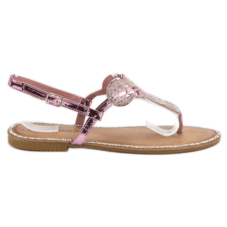 Queentina Bekväma rosa sandaler