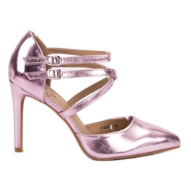 Kylie Glänsande Mode Studs rosa