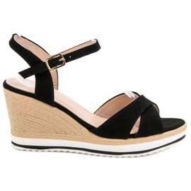 Anesia Paris Trendiga svarta sandaler