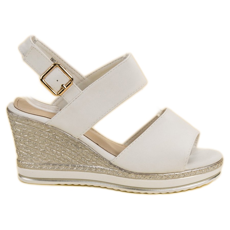 SHELOVET Ljusa vita sandaler