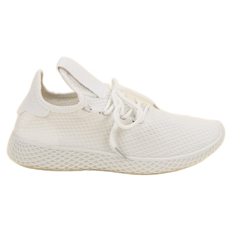 SHELOVET Slip-on textil sportskor vit