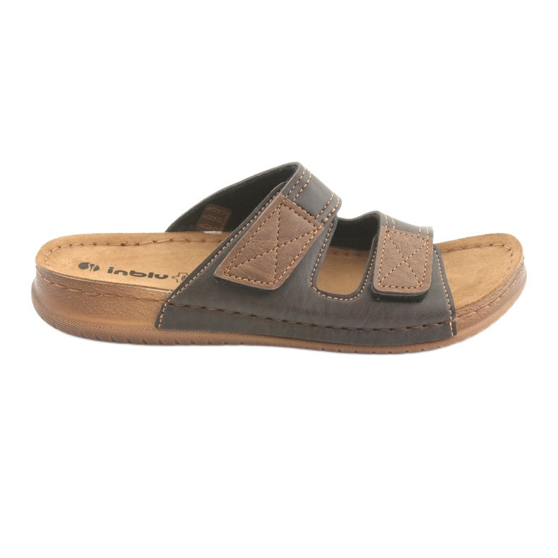 Inblu TH015 bruna tofflor för män