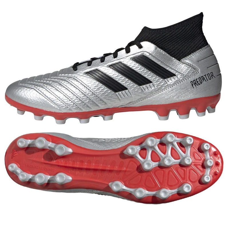 Adidas Predator 19.3 Ag M F99989 fotbollsskor mångfärgad silver-