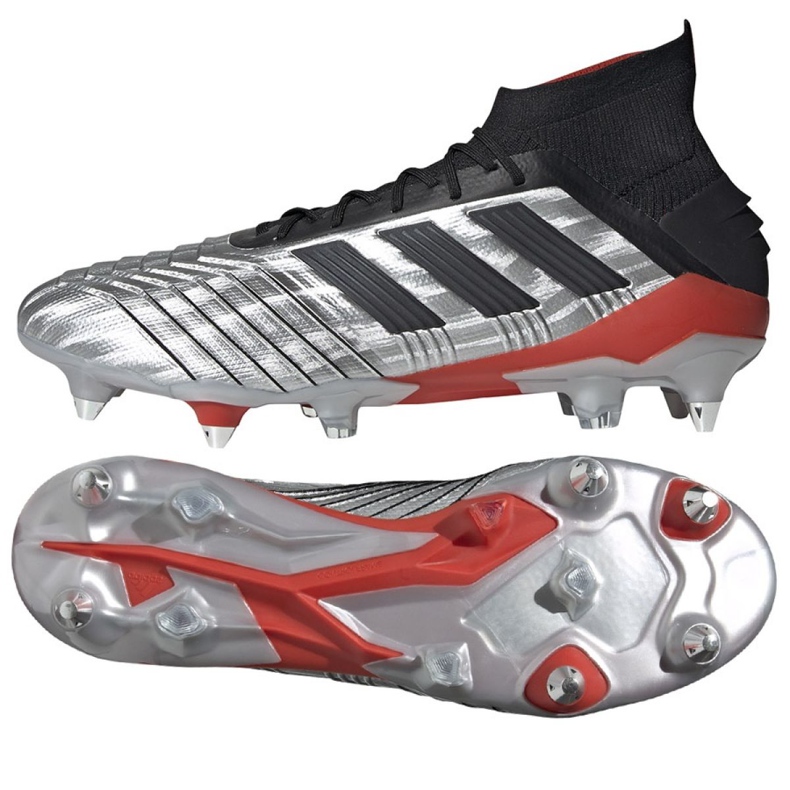 Adidas Predator 19.1 Sg M F99986 fotbollsskor mångfärgad silver-