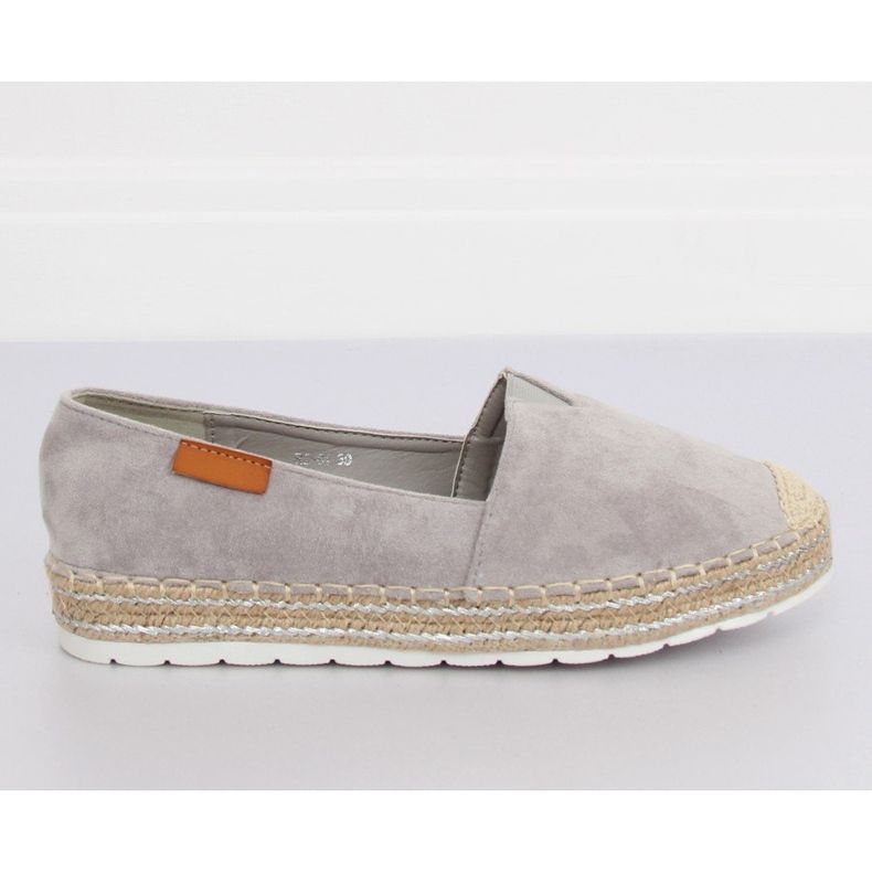 Grå mocka espadriller RC-61 Gray II-GAT