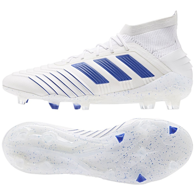 Adidas Predator 19.1 Fg M BC0550 fotbollsskor vit vit