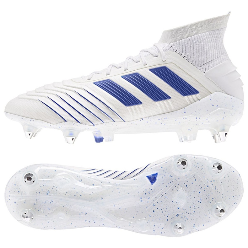 Adidas Predator 19.1 Sg M D98055 fotbollsskor vit vit