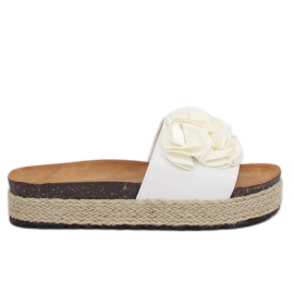 Vita espadrilletofflor N-35 Vit