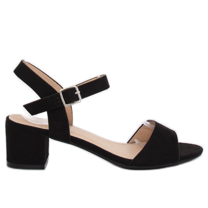 Svarta högklackade sandaler 8103 Svart