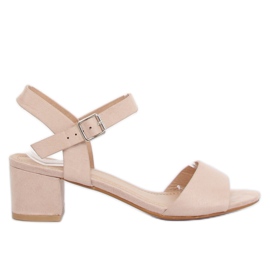 Beige högklackade sandaler 8103 Beige