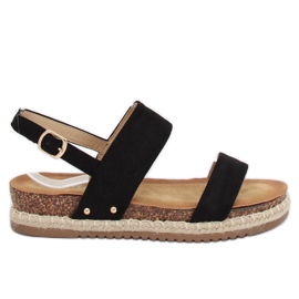 Svarta sandaler på kork CH-118 svart