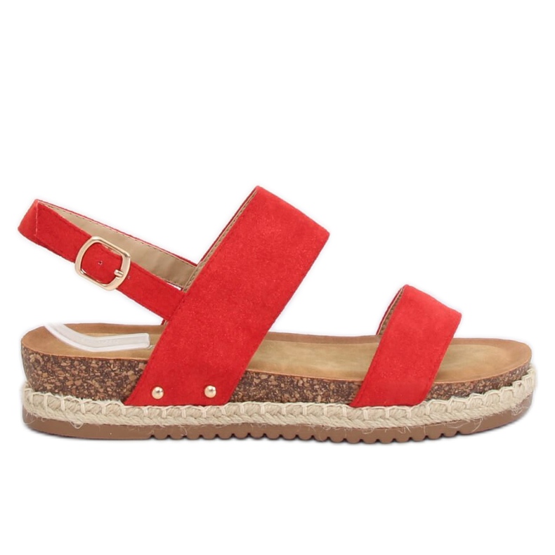 Sandaler på korkensula röda CH-118 röda