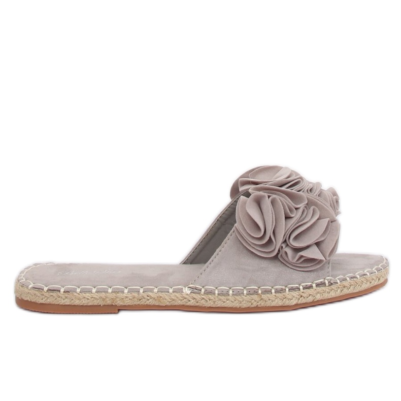 Grå Dam grå tofflor L2777 Grå brun